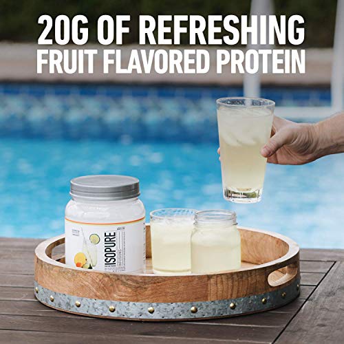 Isopure Infusions, Refreshingly Light Fruit Flavored Whey Protein Isolate Powder, "Shake Vigorously & Infuses in a Minute", Tropical Punch, 36 Servings
