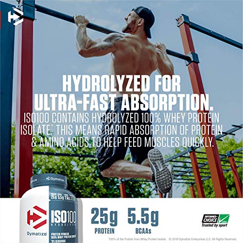 Dymatize ISO100 Hydrolyzed Protein Powder, 100% Whey Isolate Protein, 25g of Protein, 5.5g BCAAs, Gluten Free, Fast Absorbing, Easy Digesting, Fruity Pebbles, 3 Pound
