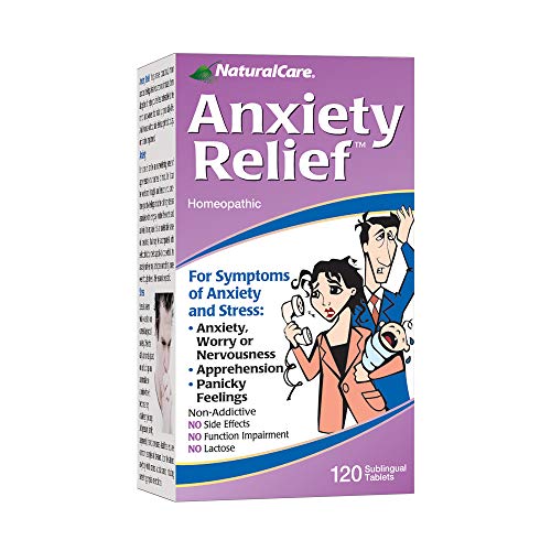 NaturalCare Anxiety Relief | Homeopathic Support for Natural Anxiety & Stress Relief | Quick Dissolve Tablets | HPUS Compliant Supplement | 120 CT.