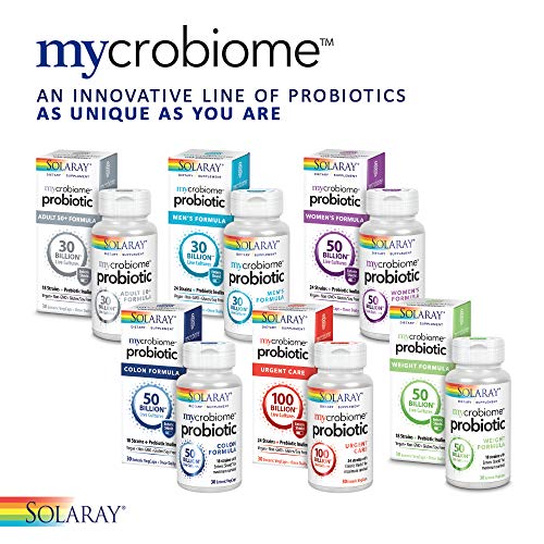 Solaray Mycrobiome Probiotic Colon Formula | Formulated to Support Healthy Intestinal & Colon Function, Immunity & More | 50 Billion CFU | 30 VegCaps