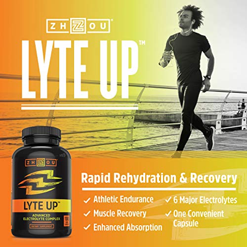 Zhou Lyte Up Advanced Electrolyte Supplement | Rehydrate After a Workout or Support a Keto Diet with Calcium | 100 CT