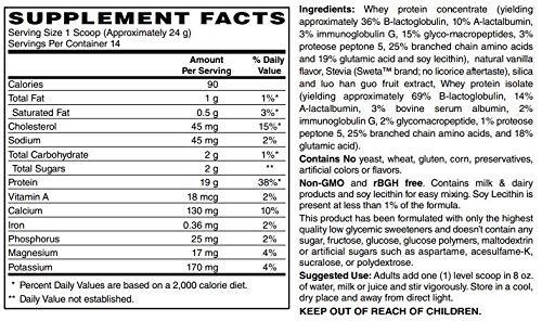 Zen Supplements - Whey Protein 19g Per Serving Keto Friendly - Vanilla 12 Oz-Powder