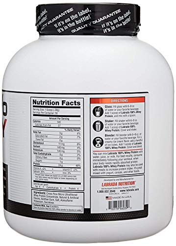 Labrada Nutrition Lean Pro 100% Whey Protein Powder, Strawberry, 4.13 lb