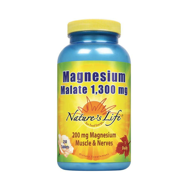 Nature's Life Magnesium Malate Tablets, 1300 Mg, 250 Count - Vitamins Emporium