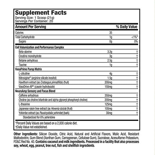 Pre Workout Powder | MuscleTech Vapor One Pre-Workout | Preworkout Powder for Men & Women + Muscle Builder | Creatine Monohydrate + Beta Alanine + Betaine HCL | Rainbow Fruit Candy (20 Servings)