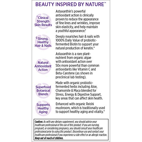 New Chapter Hair Skin & Nails Vitamins with Fermented Biotin + Astaxanthin - Vegetarian Capsule (Packaging May Vary), 60 Count (Pack of 1)