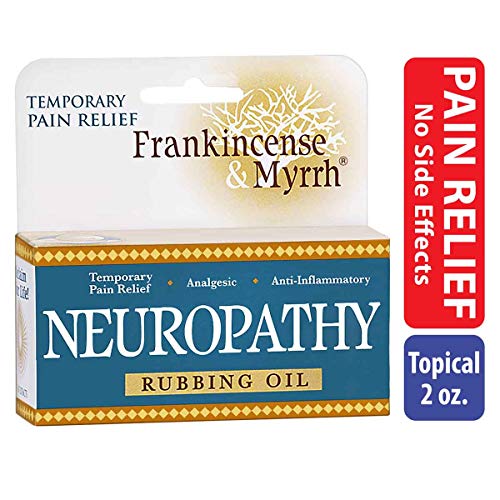 Frankincense & Myrrh Neuropathy Rubbing Oil with Essential Oils for Pain Relief, 2 Fluid Ounces - 1 Pack