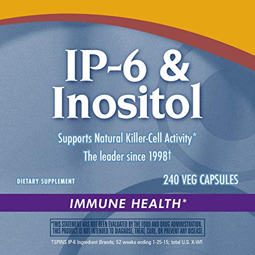Nature's Way Cell Forte IP6 Inositol Supplement, GlutenFree Vegetarian Capsules, Unflavored, 240 Count