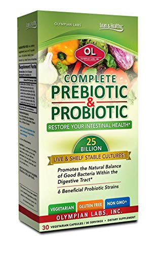 Olympian Labs Complete Prebiotic and Probiotic Supplement, 30 Count