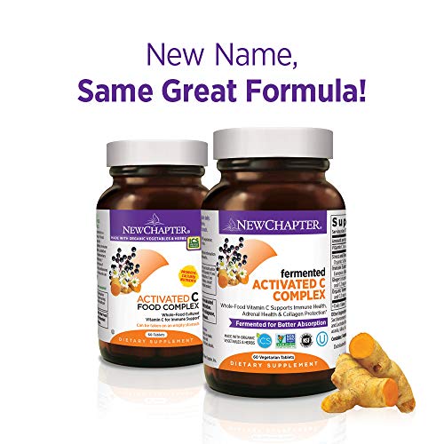 Vitamin C for Immune Support – New Chapter Activated C Food Complex + Organic Non-GMO Ingredients - 180 ct
