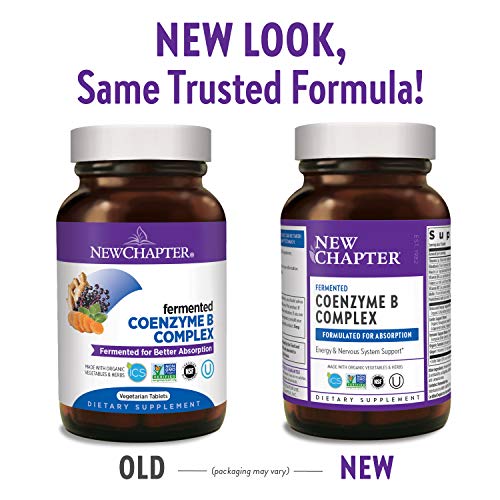 New Chapter Vitamin B Complex - Coenzyme B Complex with Vitamin B12 + Vitamin B6 + Biotin + Organic Non-GMO Ingredients - 90 ct
