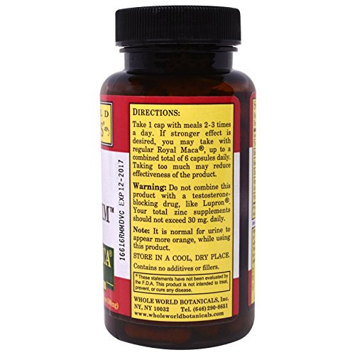 Whole World Botanicals Super Royal Maca for Men 500 Mg 90 Veggie Caps