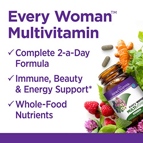 New Chapter Women's Multivitamin, Every Woman, Activated Women's Multi, Fermented with Probiotics + Iron + Vitamin D3 + B Vitamins + Organic Non-GMO Ingredients - 120 ct (Packaging May Vary)