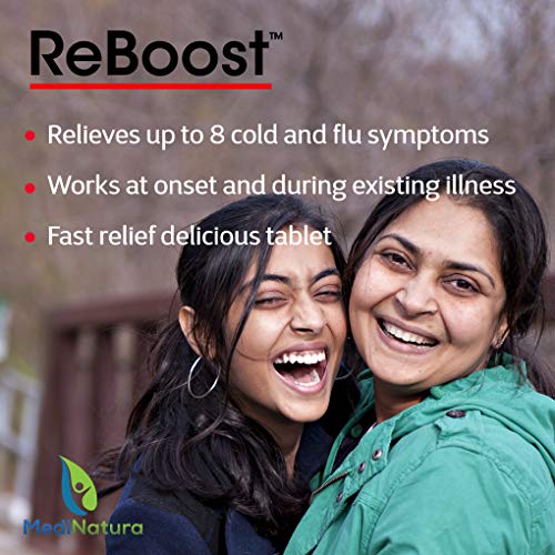 MediNatura ReBoost Zinc +10 - MAX Cold & Flu Symptom Relief - 60 Tabs - Lemon