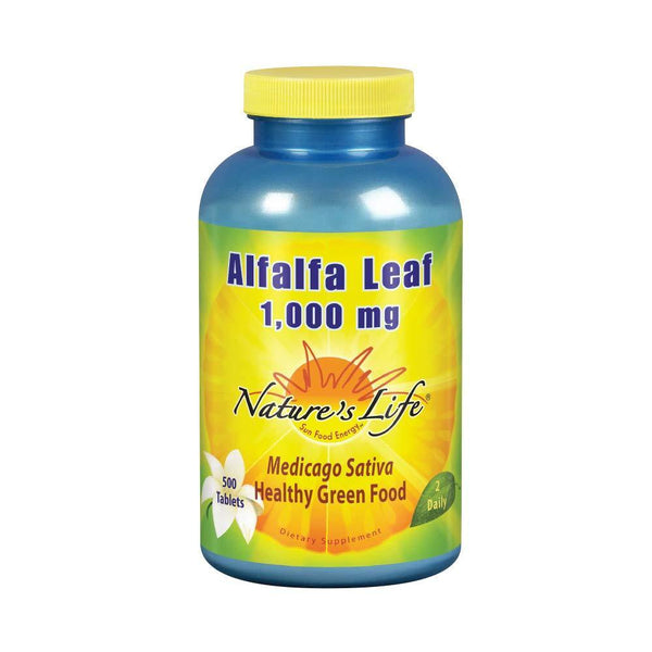 Nature's Life Alfalfa Leaf Tablets, 1000 Mg, 500 Count - Vitamins Emporium