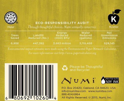 Numi Organic Tea Ginger Lemon, 16 Count Box of Tea Bags, Decaf Green Tea (Packaging May Vary) - Vitamins Emporium