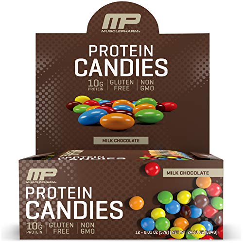 MusclePharm Protein Candies, 10g Protein, Milk Chocolate, 2.01 Ounce (Pack of 12)