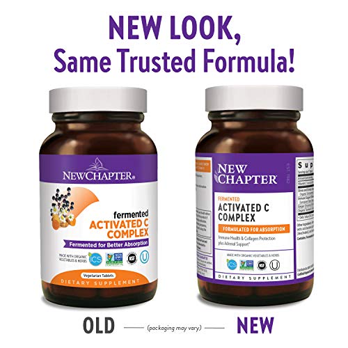 Vitamin C for Immune Support – New Chapter Activated C Food Complex + Organic Non-GMO Ingredients - 180 ct