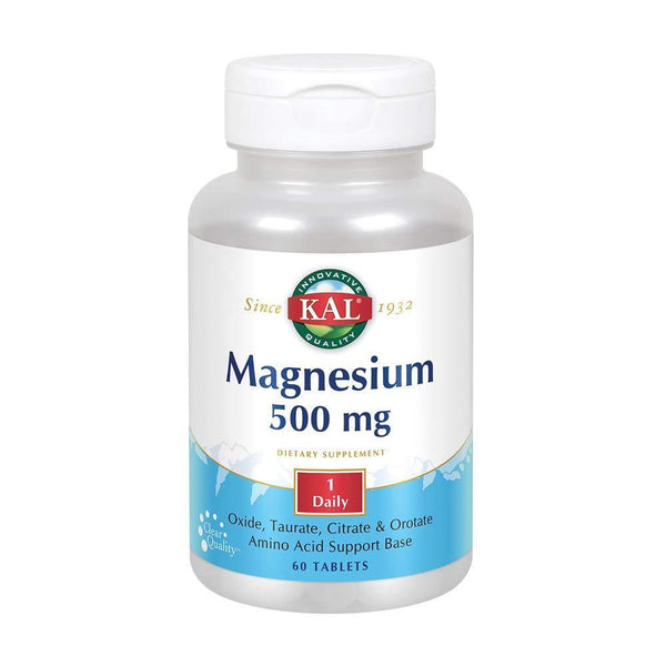 Kal 500 Mg Magnesium Tablets, 60 Count - Vitamins Emporium