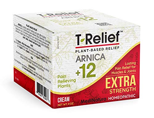 MediNatura T-Relief Extra Strength Pain Relief with Arnica + 12 Plant-Based Pain Relievers (8 Ounces)