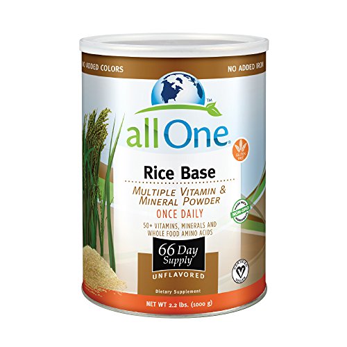 allOne Rice Base Multiple Vitamin & Mineral Powder | Once Daily Multivitamin, Mineral & Whole Food Amino Acid Supplement w/6g Protein (66 Servings)