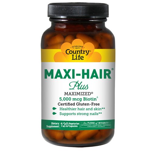 COUNTRY LIFE Vitamins Maxi-Hair Plus BIOTIN, 120 VCAP