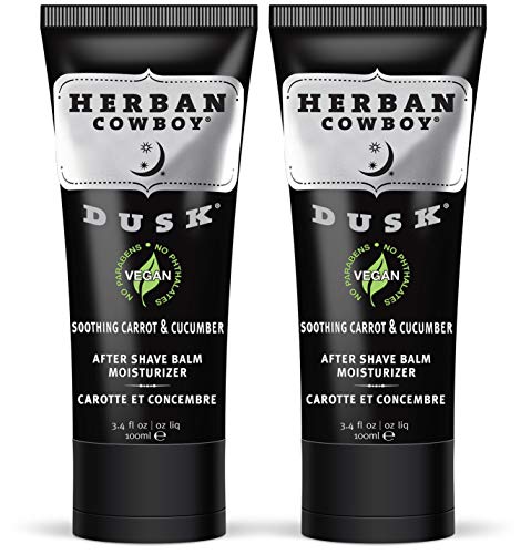 Herban Cowboy After Shave Dusk – 3.4 oz (Pack of 2) | Men’s After Shave | Enhanced with Aloe, Cucumber & Carrot | No Parabens, No Phthalates & Certified Vegan