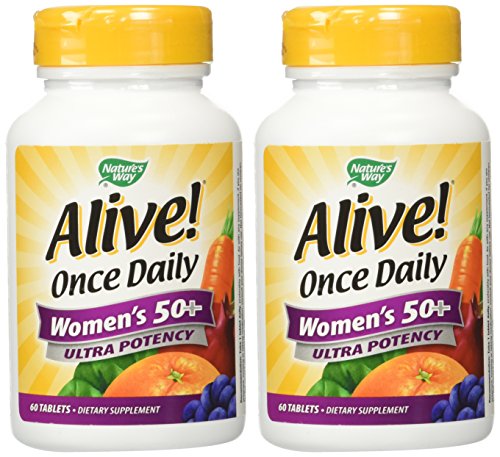 Nature's Way Alive! Once Daily Women's 50+ Multivitamin, Ultra Potency, 60 Tablets, Pack of 2