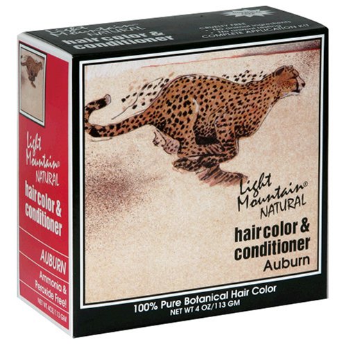 Light Mountain Natural Hair Color & Conditioner, Auburn, 4 oz (113 g) (Pack of 3)