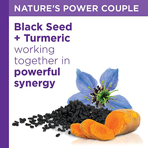 New Chapter Black Seed Oil - Golden Black Seed + Turmeric for Healthy Mood + Healthy Blood Sugar + Healthy Weight - 60 ct Vegetarian Capsule
