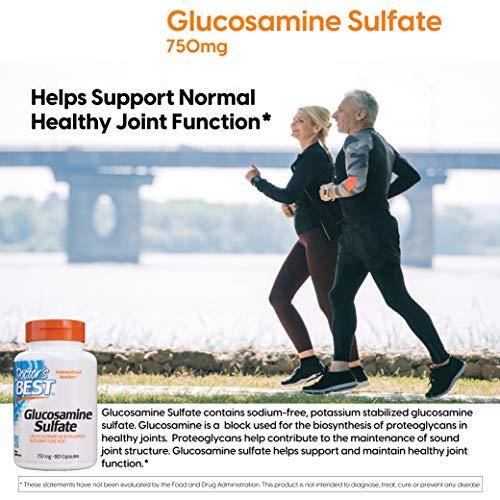 Doctor's Best Glucosamine Sulfate, Non-GMO, Gluten Free, Soy Free, Joint Support, 750 mg, 180 Caps