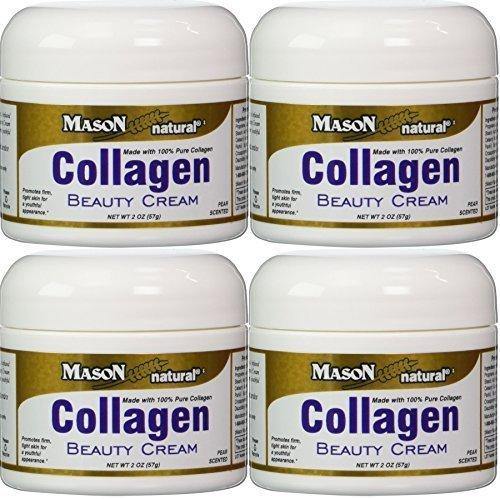Collagen Beauty Cream Made with 100% Pure Collagen Promotes Tight Skin Enhances Skin Firmness 2 OZ. Jar PACK of 4 - Vitamins Emporium