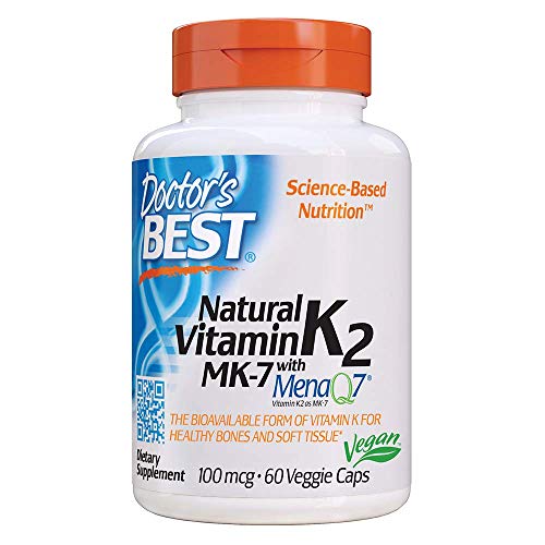 Doctor's Best Natural Vitamin K2 Mk-7 with MenaQ7, 60 Count