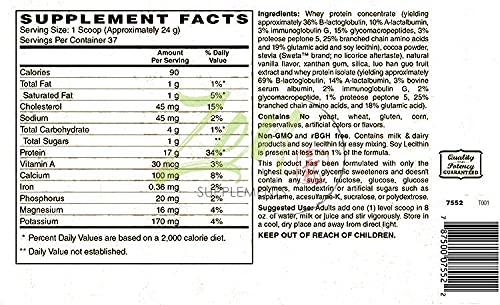 Zen Supplements - Organic Grass Fed Whey Protein 19g Per Serving Keto Friendly - Chocolate 32 Oz-Powder