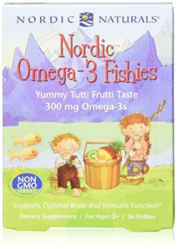 Nordic Naturals Nordic Omega-3 Fishies, Tutti Frutti - 36 Fishies, Pack of 2 - 300 mg Total Omega-3s with EPA & DHA - Healthy Brain, Mood, Vision & Immune System - Non-GMO - 72 Total Servings