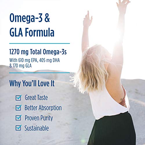 Nordic Naturals Complete Omega, Lemon Flavor - 1270 mg Omega-3-16 oz - EPA & DHA with Added GLA - Healthy Skin & Joints, Cognition, Positive Mood - Non-GMO - 96 Servings