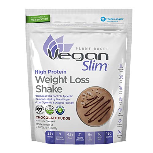 Naturade Veganslim Plant Based Vegan High Protein Weight Loss Shake, Chocolate (14 Servings)