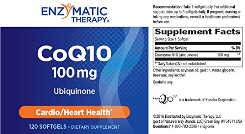 Nature's Way CoQ10 100 mg Ubiquinone, 120 Softgels