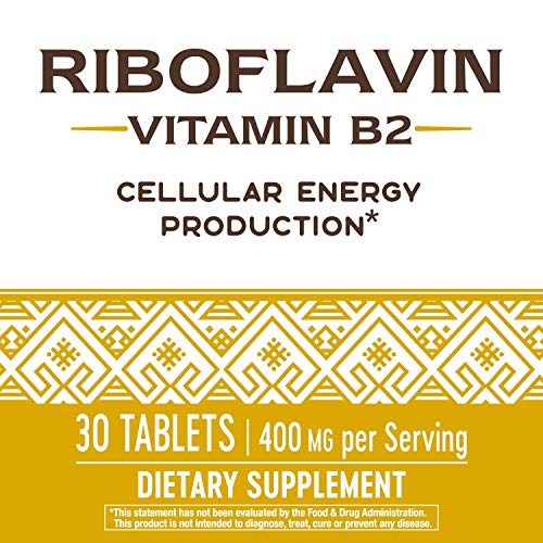Enzymatic Therapy Riboflavin Vitamin B2, 400 mg per serving