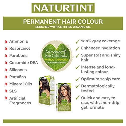 Naturtint Permanent Hair Color 6.7 Dark Chocolate Blonde (Pack of 1), Ammonia Free, Vegan, Cruelty Free, up to 100% Gray Coverage, Long Lasting Results