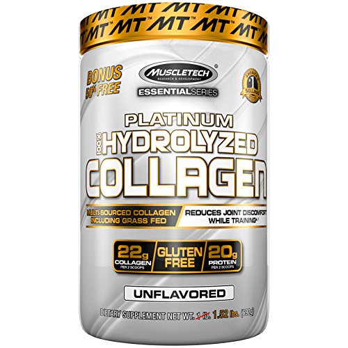 Collagen Peptides Powder | MuscleTech Hydrolyzed Collagen Powder | Collagen Supplements for Women and Men | Collagen Protein Powder | Unflavored, 1.5 lbs (62 Servings)