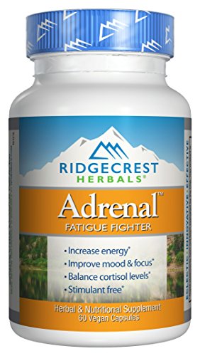 RidgeCrest Herbals Adrenal Fatigue Fighter, Adaptogen Stress Support, 60 Vegetarian Capsules