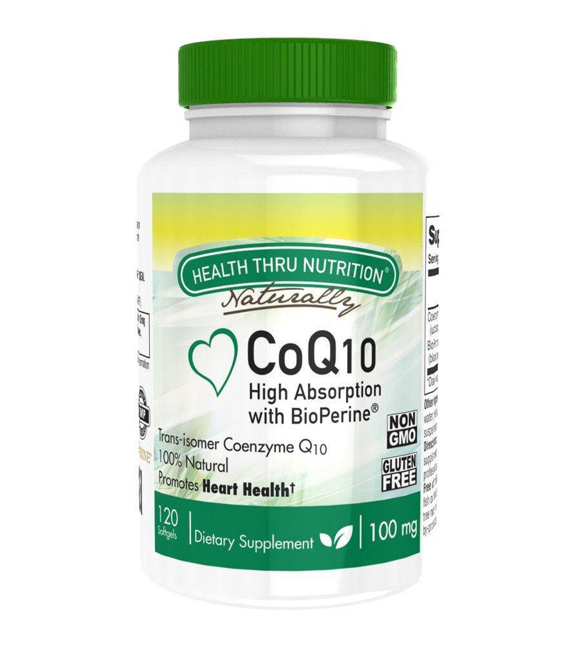 CoQ10 w/BioPerine 100mg 120 Softgels High Absorption, Non-GMO, Soy-Free, 100% Natural Coenzyme Q-10 - Vitamins Emporium