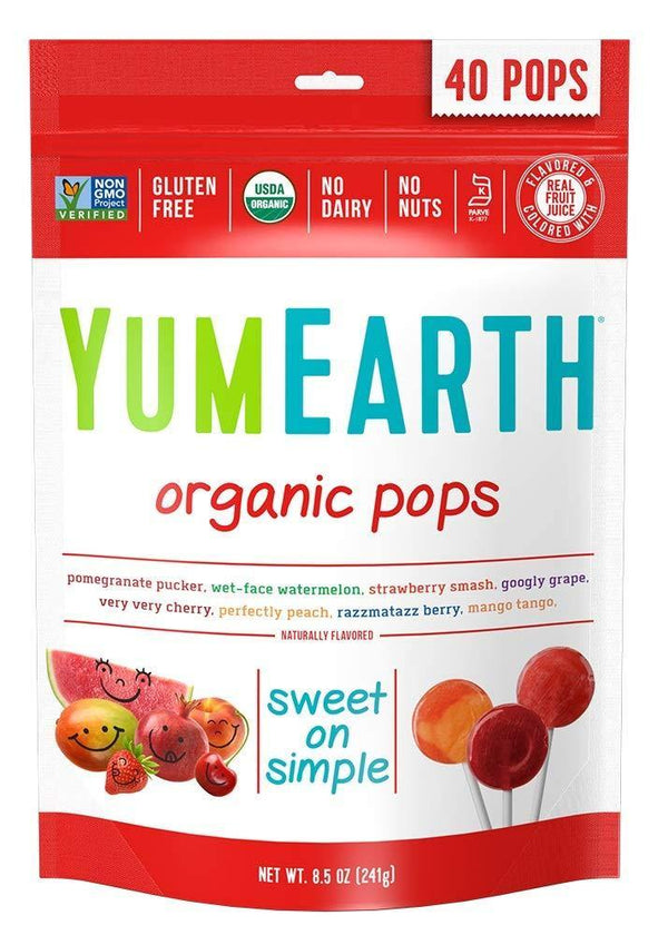 YumEarth Organic Lollipops, Assorted Flavors, 40 lollipops - Vitamins Emporium