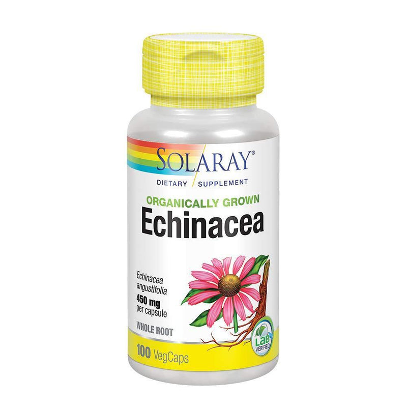 Solaray Organic Echinacea Angustifolia Root Supplement, 450 mg, 100 Count - Vitamins Emporium