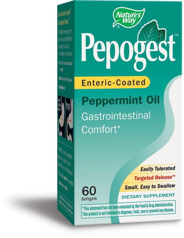 Nature's Way Pepogest (Peppermint Oil), 60 Softgels (Pack of 2) - Vitamins Emporium