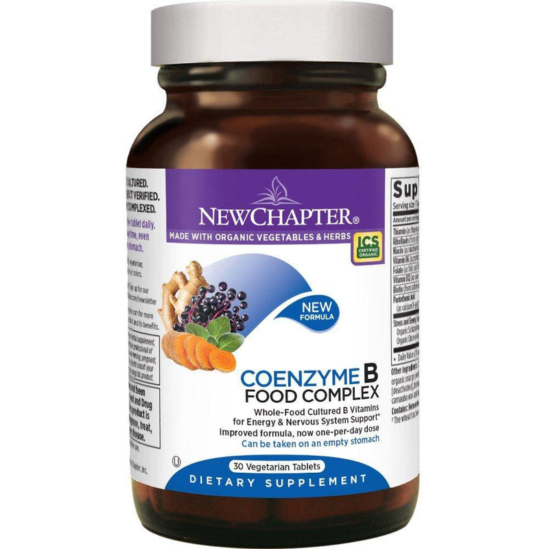 New Chapter Vitamin B Complex - Coenzyme B Food Complex with Vitamin B12 + Vitamin B6 + Biotin + Organic Non-GMO Ingredients - 30 ct - Vitamins Emporium
