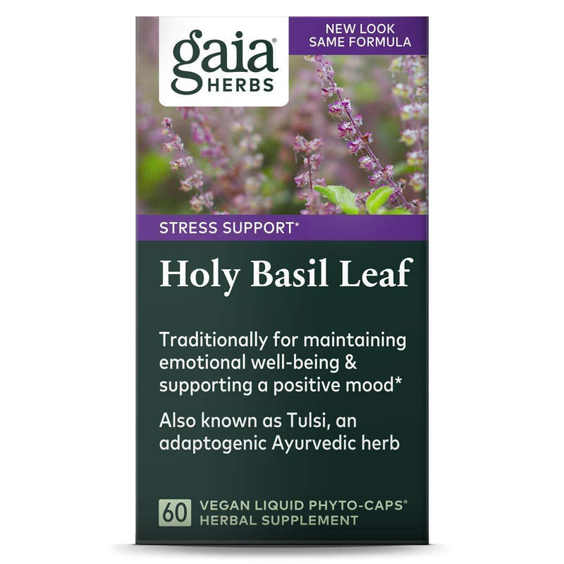 Gaia Herbs Holy Basil Leaf Liquid Phyto-Capsules, 60 Count - Vitamins Emporium