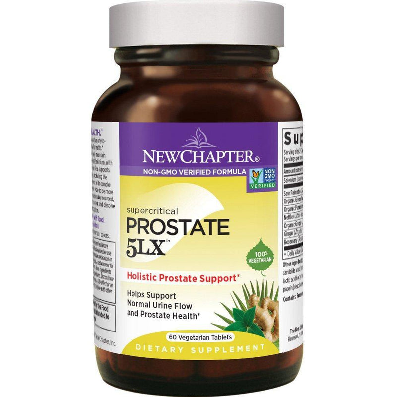 New Chapter Prostate Supplement - Prostate 5LX with Saw Palmetto + Selenium for Prostate Health - 60 ct Vegetarian Capsule - Vitamins Emporium