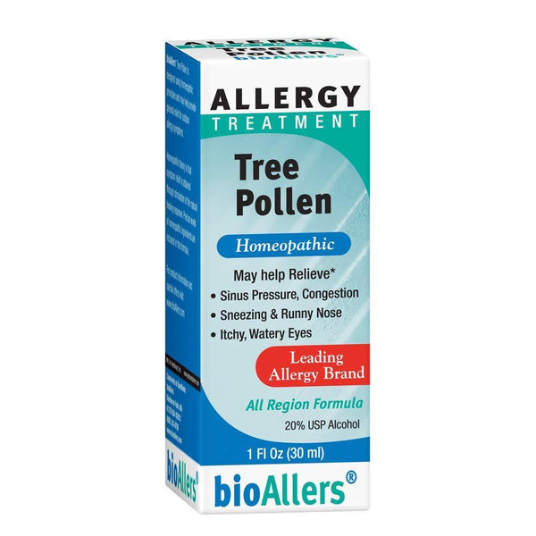 bioAllers Tree Pollen Allergy Treatment | Homeopathic Drops for Sinus Pressure, Congestion, Sneezing, Runny Nose & Itchy, Watery Eyes | 1 Fl Oz - Vitamins Emporium